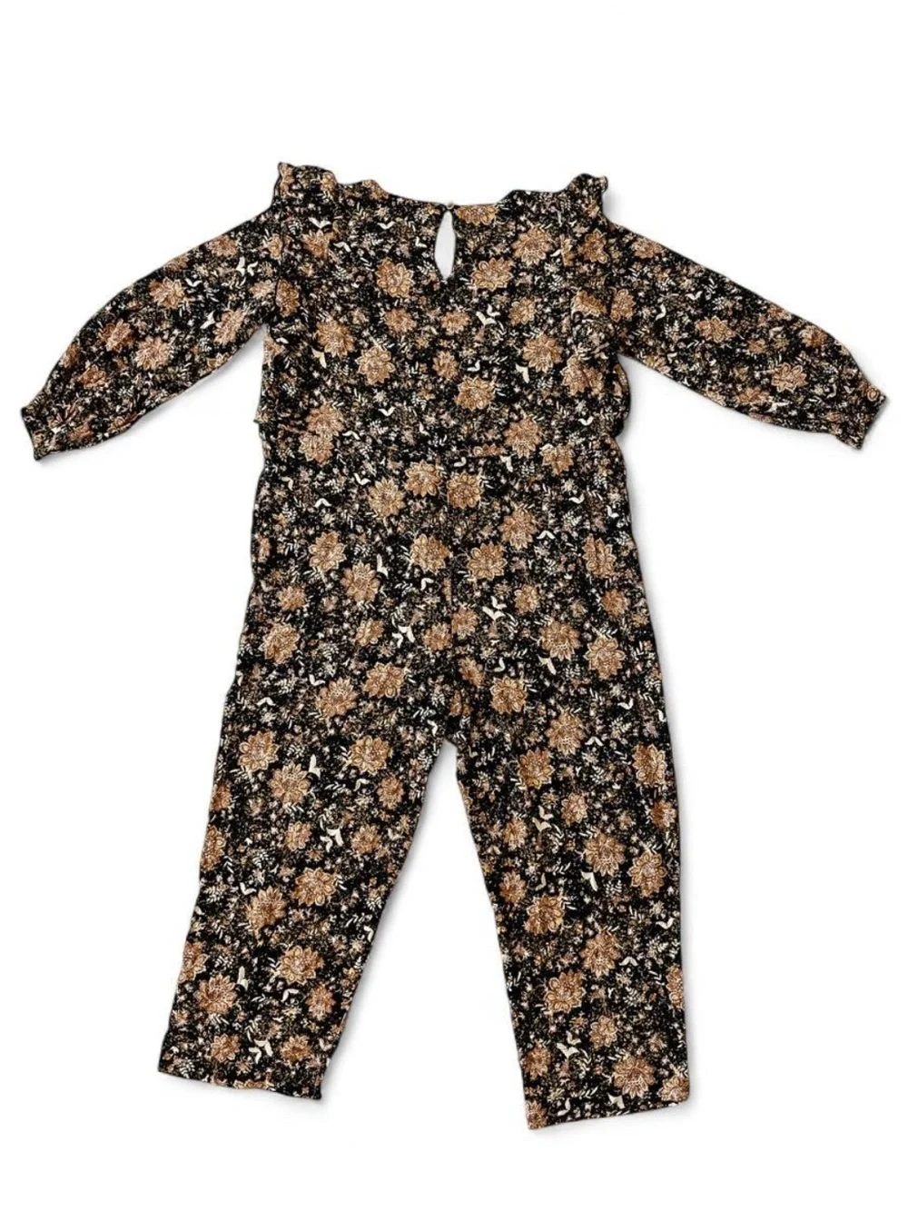 FREE PEOPLE Lux Floral Floral Ruffle Drawstring Waist Jumpsuit Women’s - Medium